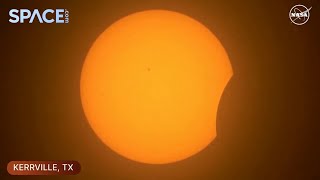 2024 solar eclipse begins over Texas - See the first time-lapse