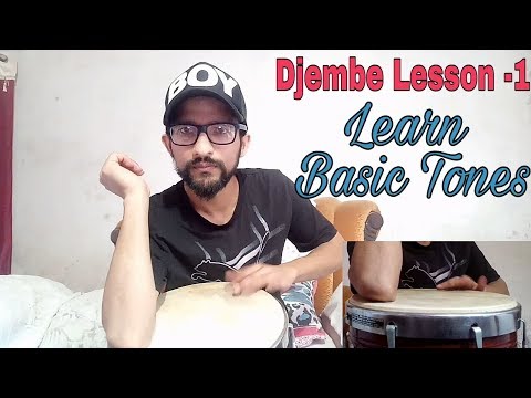 How To Play Djembe Lesson-1 For Beginners |Basic Tones|Congo & Bongo