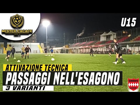 PASSING DRILLS SOCCER: HEXAGON PASSES | ACTIVATION TECHNIQUE FOOTBALL