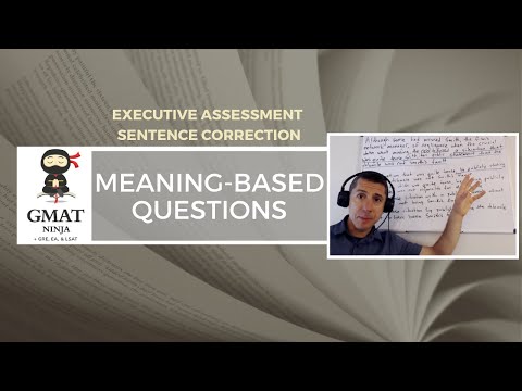 GMAT Ninja SC Ep 18: How to Approach EA Meaning-based Questions