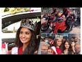 Miss India 2020 Manasa Varanasi Received Royal And Warm Welcome In Hyderabad