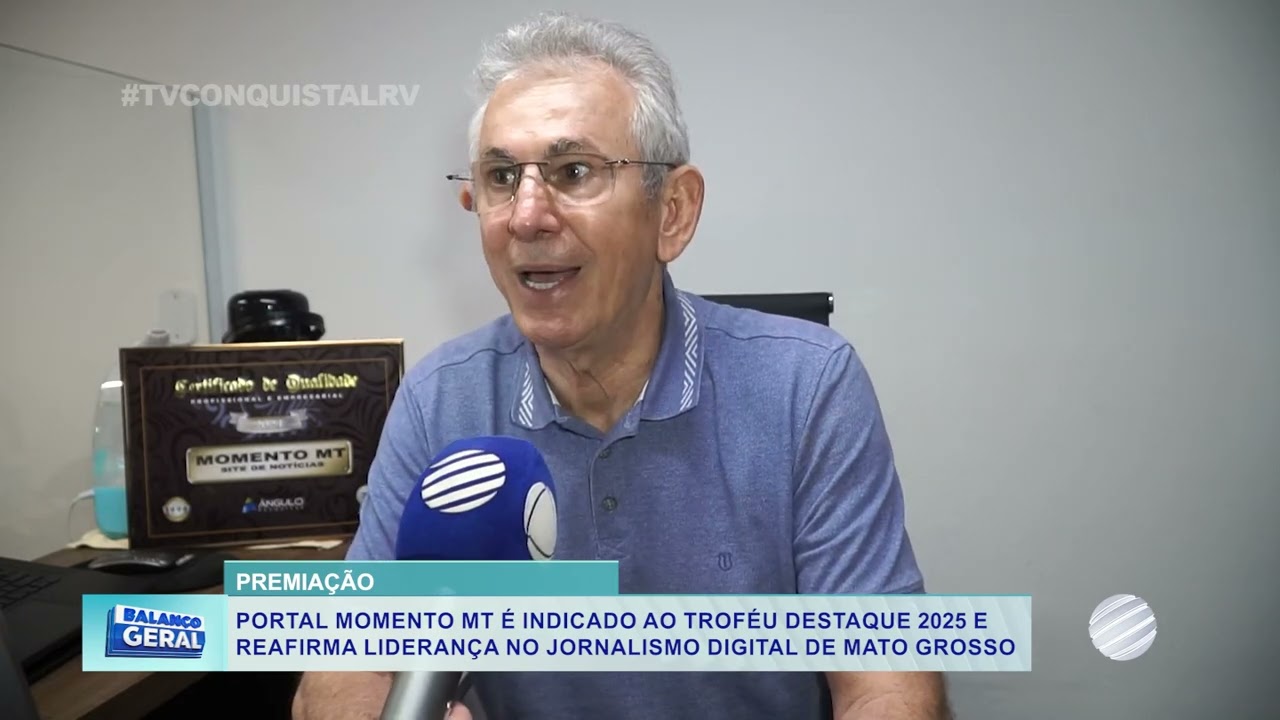 Portal Momento MT é Indicado ao Troféu Destaque Mato Grosso 2025 | Jornalismo de Credibilidade