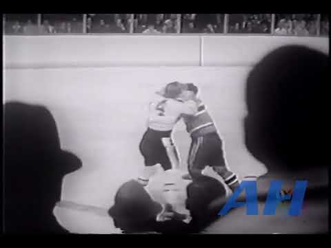 NHL Apr. 10, 1969 Montreal Canadiens v Boston Bruins (melee) (HL) Yvon Cournoyer v Glen Sather