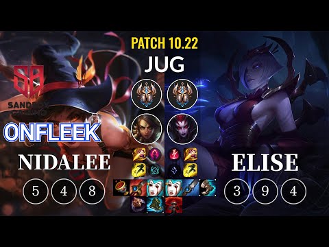 SB OnFleek Nidalee vs Elise Jungle - KR Patch 10.22