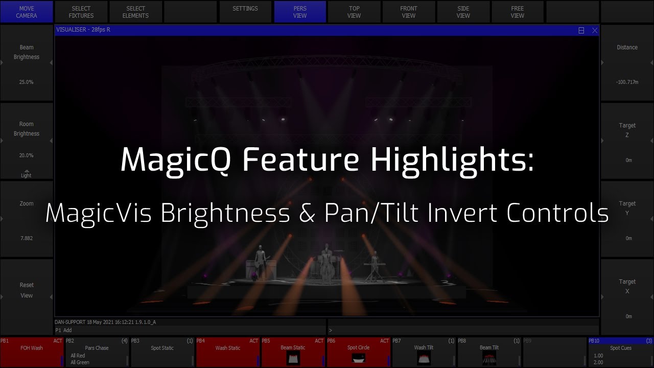 MagicVis Brightness & Pan/Tilt Invert Controls