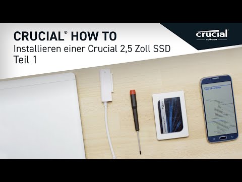 Teil 1 von 4 Installieren einer Crucial 2,5 Zoll SSD - Vorbereitung