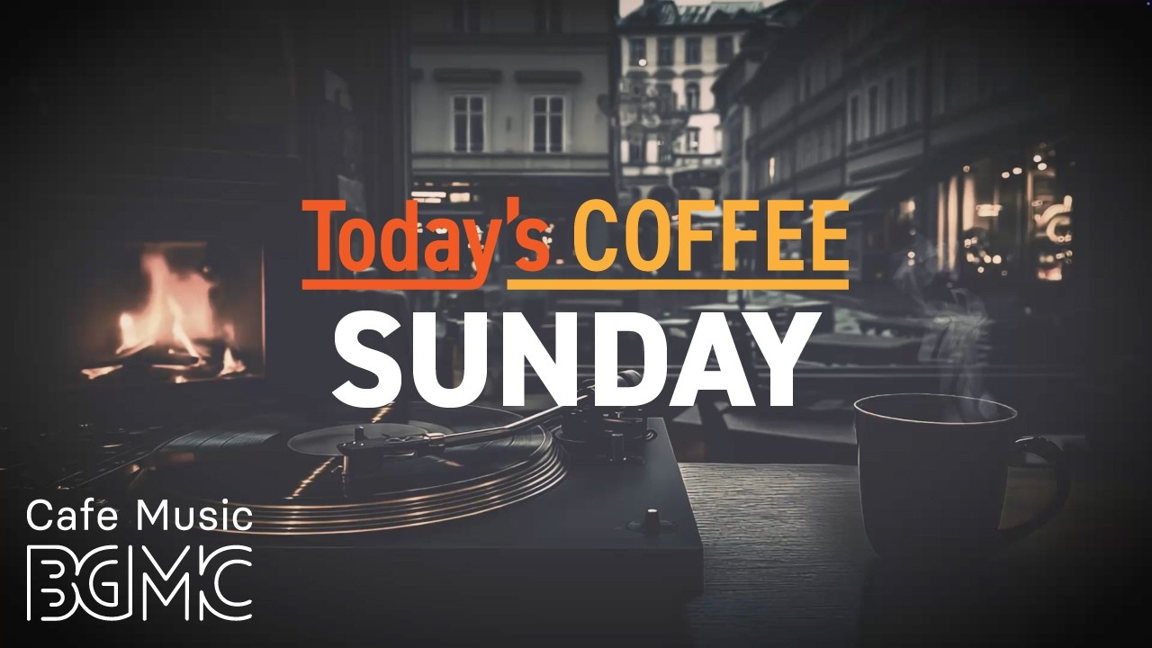 Today's COFFEE SUNDAY: 4K Vinyl Window Cafe Music ☕ Peaceful Smooth Jazz