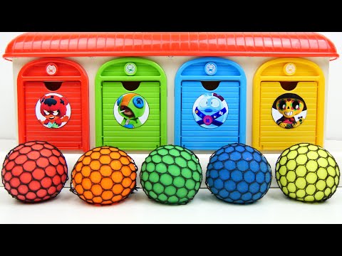 Satisfying Garage ASMR | Making 5 Relaxing Net Balons Unpacking Magic 4 Color Garage Real Sound ASMR