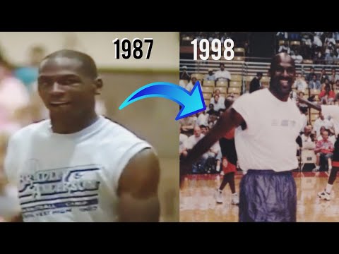 Footage of Michael Jordan playing in Charity Basketball games