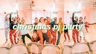 christmas pajamas at competition rehearsal 👯‍♀️