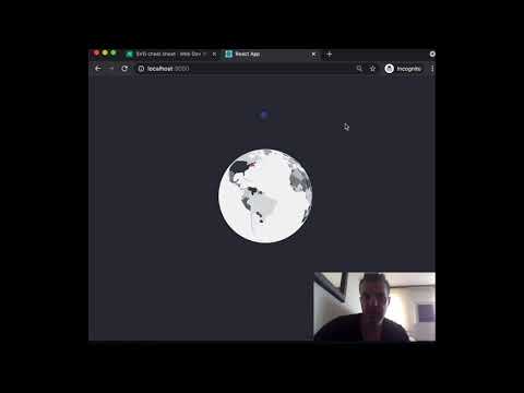 Integrating d3.js with React - World Chart - WorldMap d3 & React - Rotating with coordinates