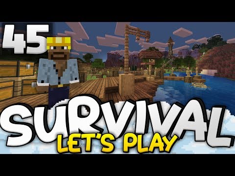 BUILDING A FISHING DOCK!!! - Survival Let's Play Ep. 45 - Minecraft Bedrock (PE W10 XB1)