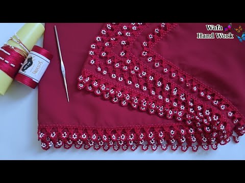 crochet dupatta lace pattern 🔥👌 new qureshia design dupatta 🔥 crochet dupatta lace pattern moti 🔥