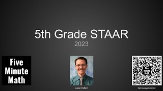2023 5th Grade STAAR from Five Minute Math