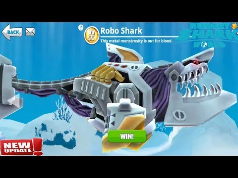Hungry Shark World UPDATE !!! ROBO SHARK - Winter Edition - Android GamePlay FHD