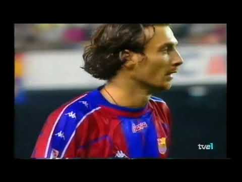 Christophe Dugarry debut for Barcelona - Vs Real Madrid - August 20, 1997