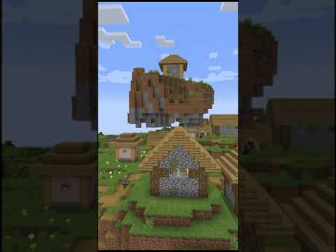 A Villager House on Floating Island | Minecraft Seed