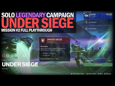 Solo Legendary Lightfall Campaign - Mission #2 "Under Siege" [Destiny 2 Lightfall]