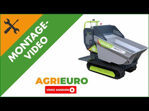 Montage-Video - Raupentransporter MCH H560C-GX - Hydraulische Mulde 500 kg