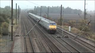 preview picture of video 'ECML - Thornton-le-Moor incl. GBRf Rainbow 66720 23/10/2012'