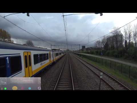 A train driver's view: Zandvoort aan Zee - Amsterdam CS, SGM, 16-Apr-2017.