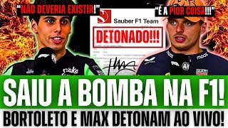 🚨 BORTOLETO FAZ DECLARAÇÃO CHOCANTE AO VIVO! VERSTAPPEN DETONA GP DE RUA!