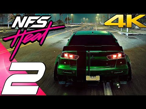 NEED FOR SPEED HEAT - Gameplay Walkthrough Part 2 - Police & Mitshubishi Lancer Evo X (4K 60FPS)