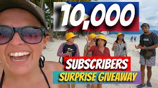 We made it to 10K SUBSCRIBERS Philippines 🇵🇭 - We SURPRISED a Random Stranger in Boracay 🇵🇭