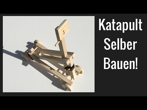 DIY: Katapult selber bauen. Spielzeug Katapult für eine Ritterburg basteln