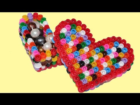 Caja corazón de Hama o Pyssla