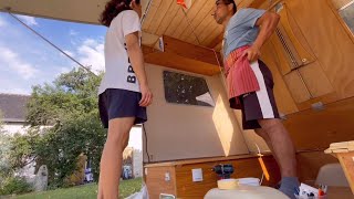 【#08フランスでキャラバンDIY】折り畳みキャラバンを半分に切るから手伝ってくれん？