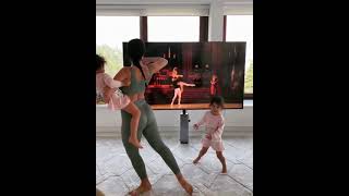 Georgina Rodriguez wife of CR7 Cristiano Ronaldo dancing Ballet with her daughters