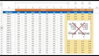 Excel Problem: Group and Ungroup not working in Excel