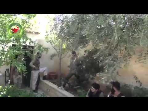 اقتحام حي الراشدين من لواء الأنصار التابع لهيئة حماية المدنيين خلال معركة المغيرات صبحا