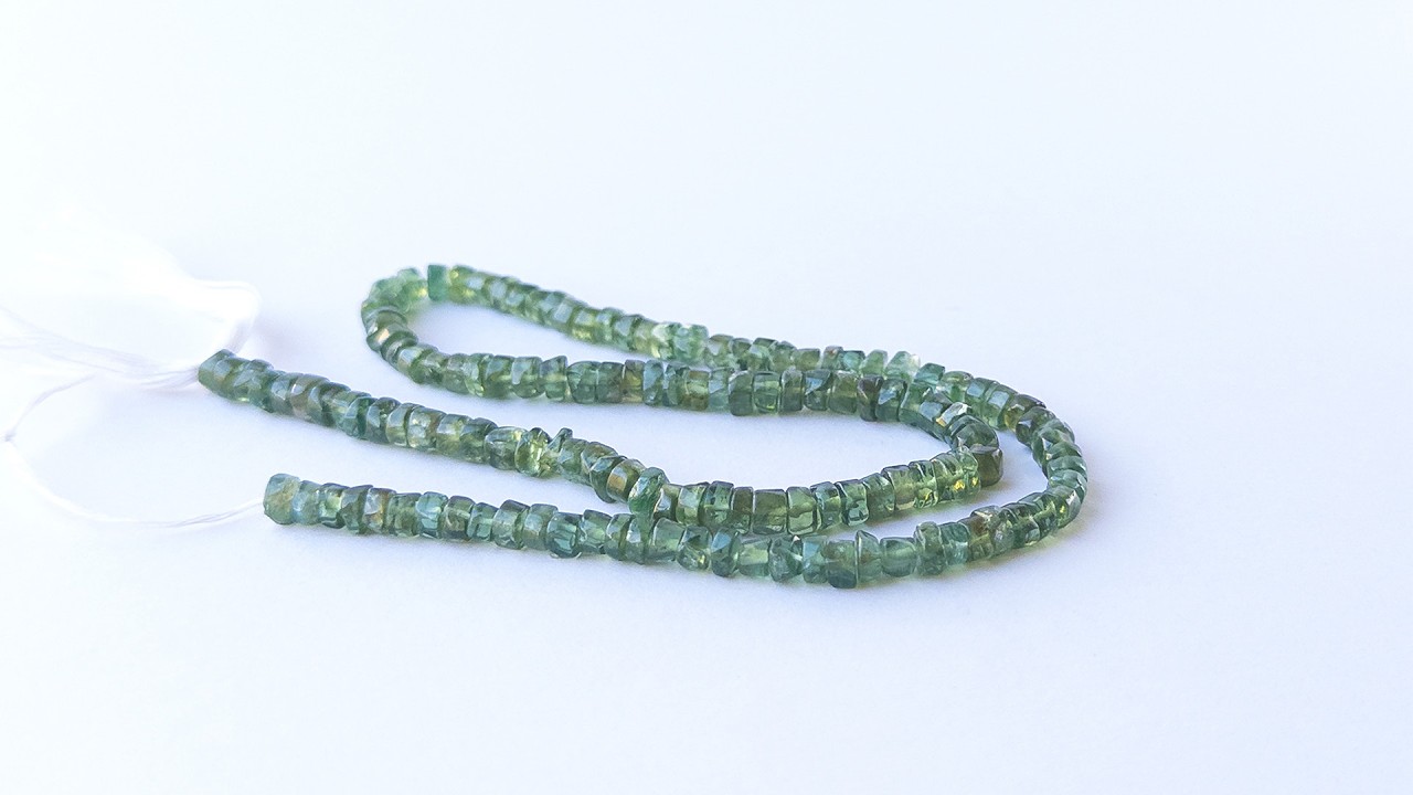 Green Apatite | Smooth Wheels | 4.5-4.6mm Bead Size | 34cm Strand Length video