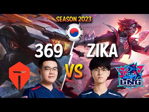 TES 369 vs LNG Zika - 369 RENEKTON vs Zika RIVEN Top - Patch 13.24 KR Ranked