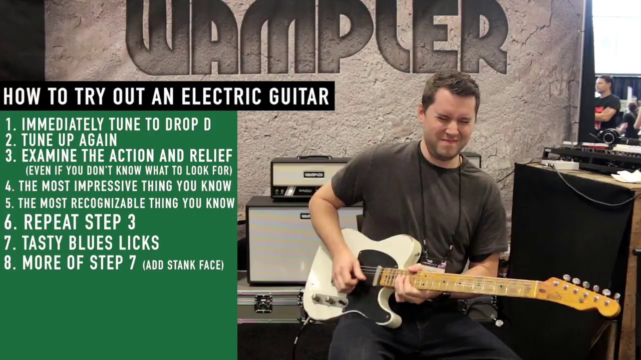 How People Try Out Electric Guitars - YouTube