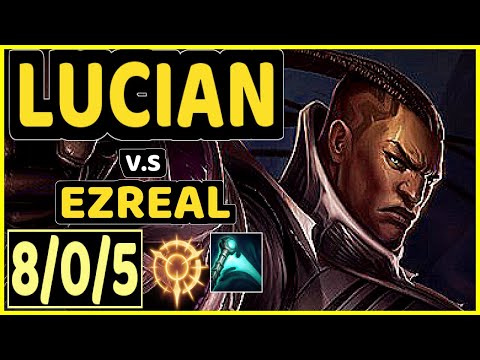 BENJI (LUCIAN) vs EZREAL - 8/0/5 KDA BOTTOM ADC GAMEPLAY - NA Ranked DIAMOND