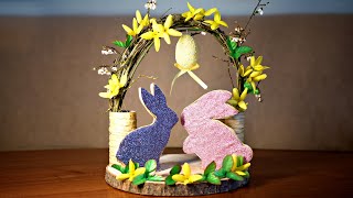 DIY Spring and Easter Craft - HOW TO!! Spring decor idea made with simple materials