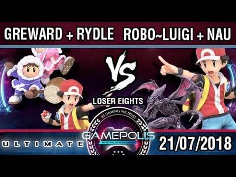 [INVITATIONAL GAMEPOLIS] Greward + Rydle vs Robo~Luigi + Nau - SSBU E3 Demo - Loser Eights