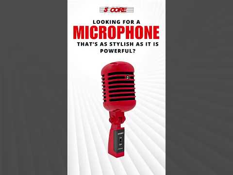 5Core Vintage Microphone Classic Dynamic Professional XLR Studio Retro Style Mic RED image 13