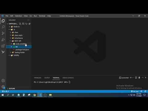 create index js file within src folder in vs code