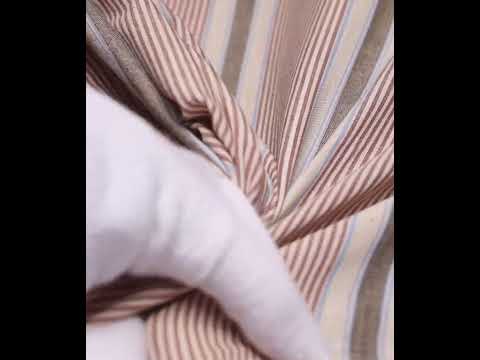 Multicolour Stripe Cotton & Khadi Blend 125 GSM Handwoven Fabric 416 — video