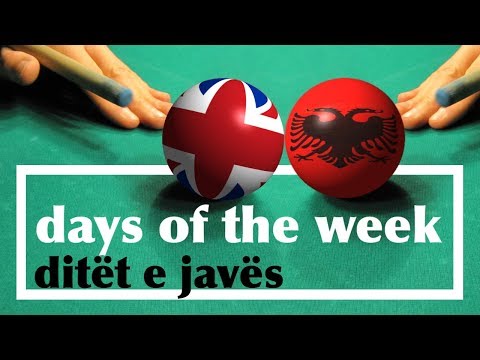 Ditët e javës në Anglisht - Days of the week in English
