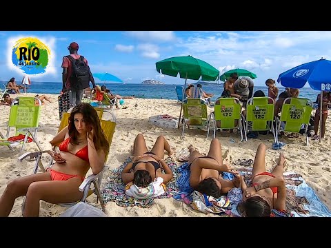 🇧🇷Rio de Janeiro Ipanema Beach Brasil 2021 - [Beach Walk Full Tour]