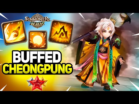 Crazy CC CLEAVE with BUFFED Cheongpung in Summoners War