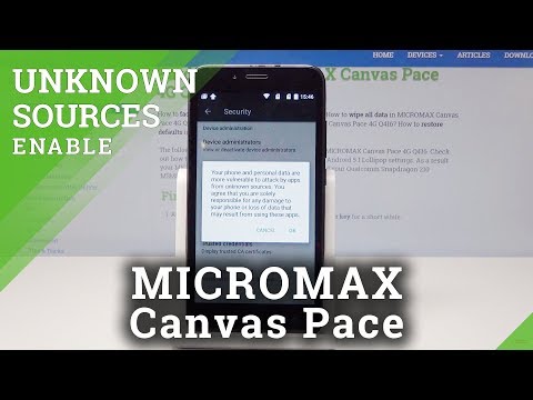 Unknown Sources MICROMAX Canvas Pace - Allow App Installation