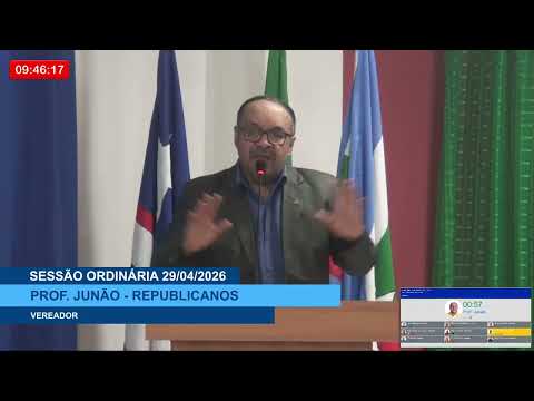 SESSÃO DIA 29/04/2026 – PRONUNCIAMENTO DO VEREADOR PROF. JUNÃO