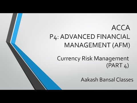 ACCA P4-Advanced Financial Management-AFM-Currency Risk Mgt.(Part-4)Detailed Explanation with Q&A
