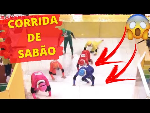 Corrida de Sabão na Tv Japonesa - Melhores Brincadeiras do Mundo